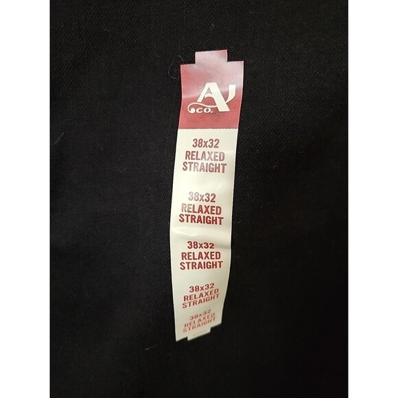 Arizona Relaxed Straight Leg Jeans Mens 38x32 Black Flex Denim Stretch NEW - Picture 6 of 12